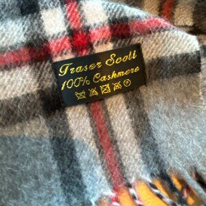Fraser Scott Plaid Tartan 100% Cashmere Scarf